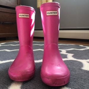 Pink Hunter Boots Size 11